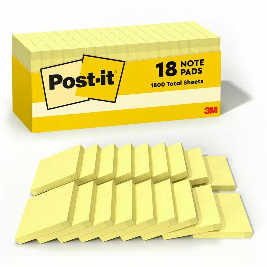 Sticky Notes 3 x 3 inch Yellow Stick On Note. Self Stick It Notes. Strong  Sticking Square Stickies. Small Square Removable Memo Pad to Post in