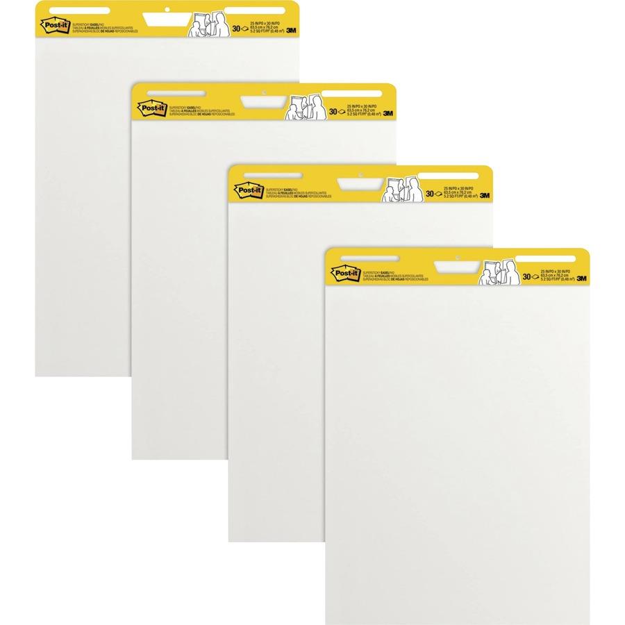 Post-it Super Sticky Notes, 3 in x 3 in, White, 90 Sheets/Pad, 5 Pads/Pack