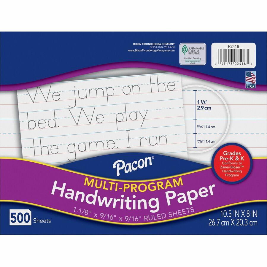 Pacon Multi-Program Handwriting Papers - 500 Sheets - 1.13 Pacon Multi-Program Handwriting Papers - 500 Sheets - 1.13