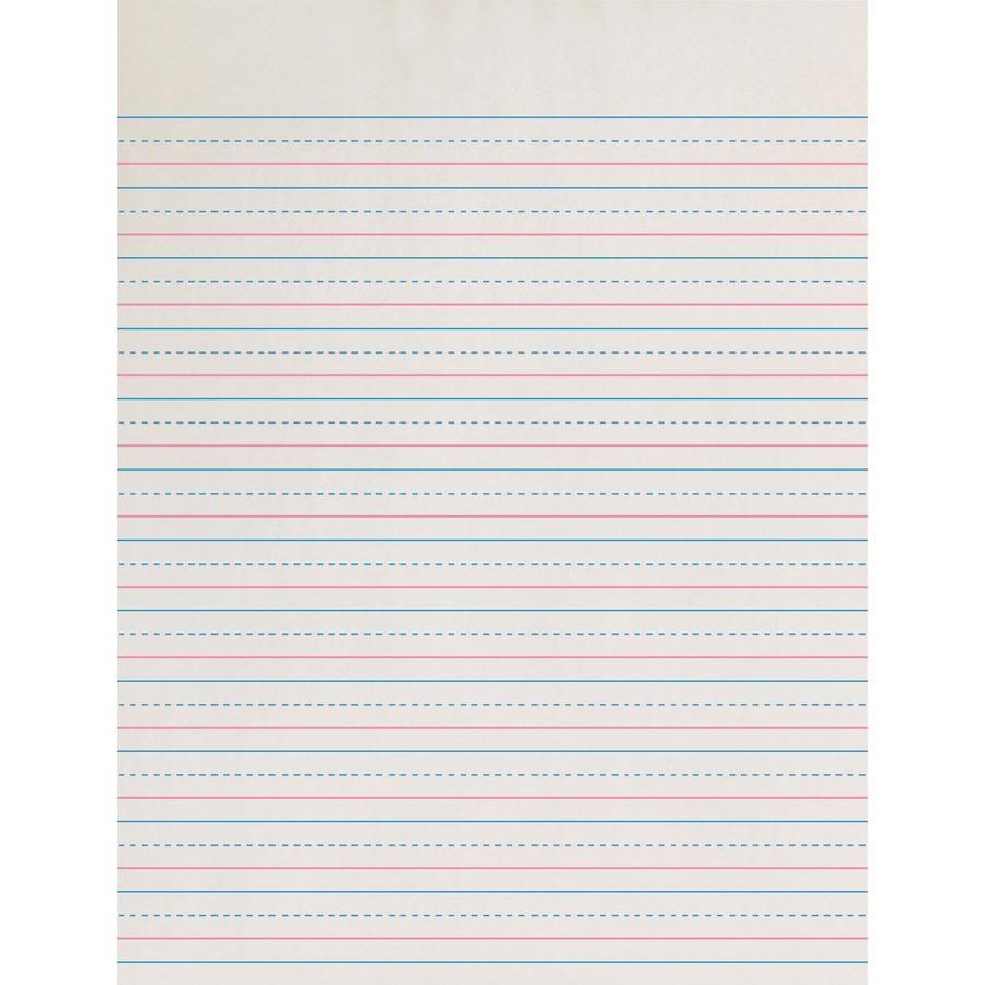 Pacon PACZP2413 Zaner-Bloser Sulphite Handwriting Paper, Dotted Midline,  Grade 2, 1/2 x 1/4 x 1/4 Ruled Short, 8 x 10-1/2, 500 Sheets