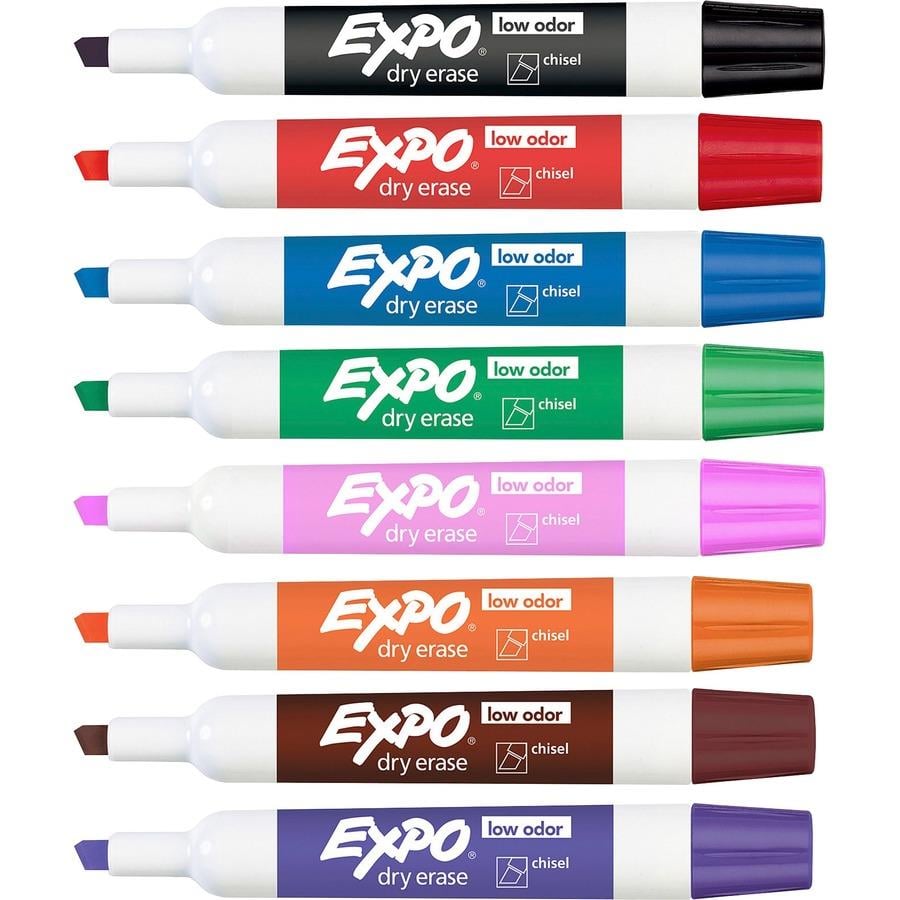 Expo Vis-A-Vis Wet-Erase Marker, Fine Point, Red, Dozen