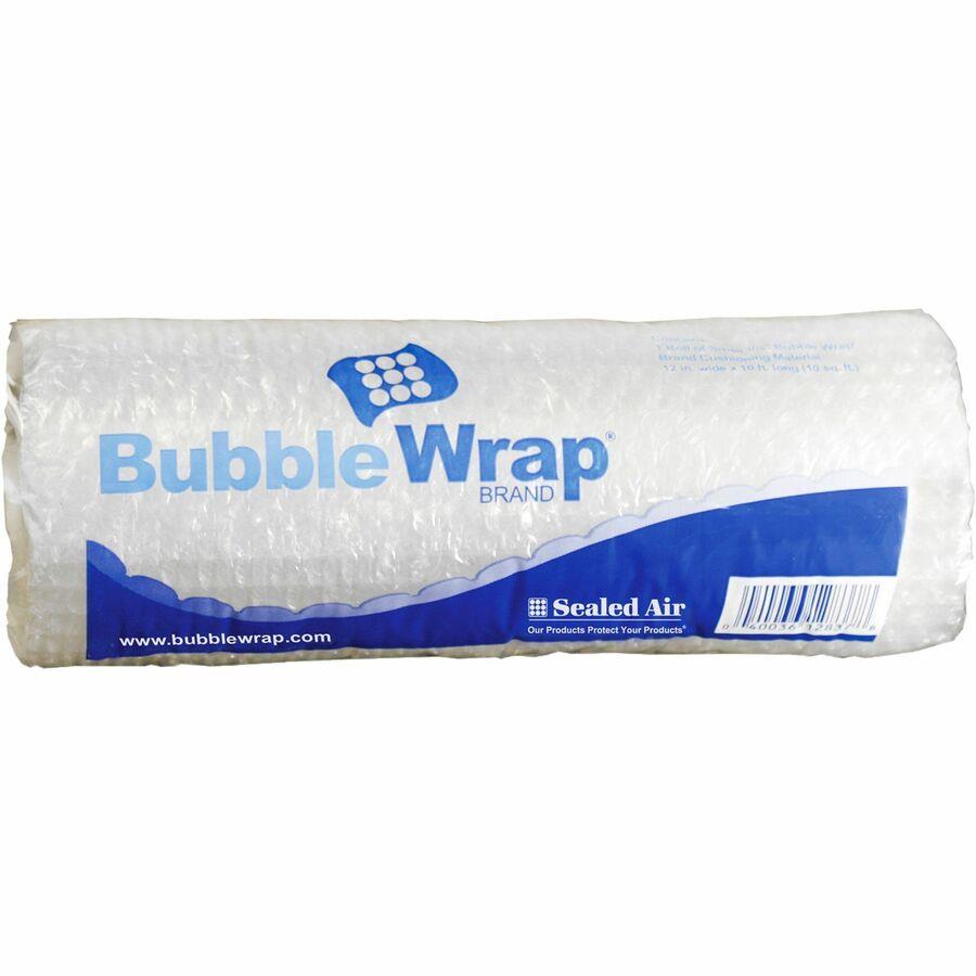 Sealed Air Bubble Wrap Multi-purpose Material - 12 Width x 10 ft Length -  1 Wrap(s) - Lightweight, Perforated - Clear - ICC Business Products