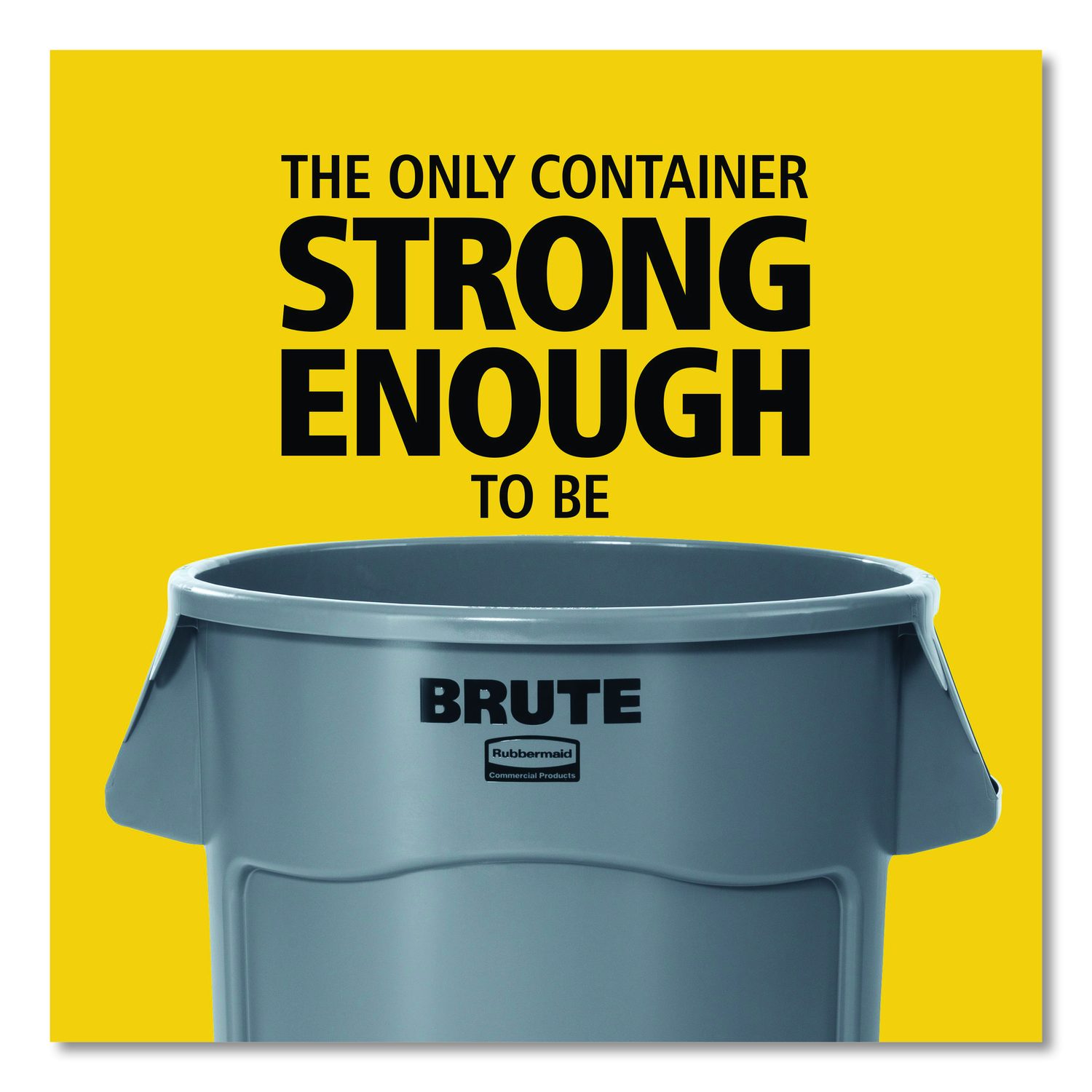 Rubbermaid Commercial BRUTE Couvercle rond en polyéthylène basse densité Gris