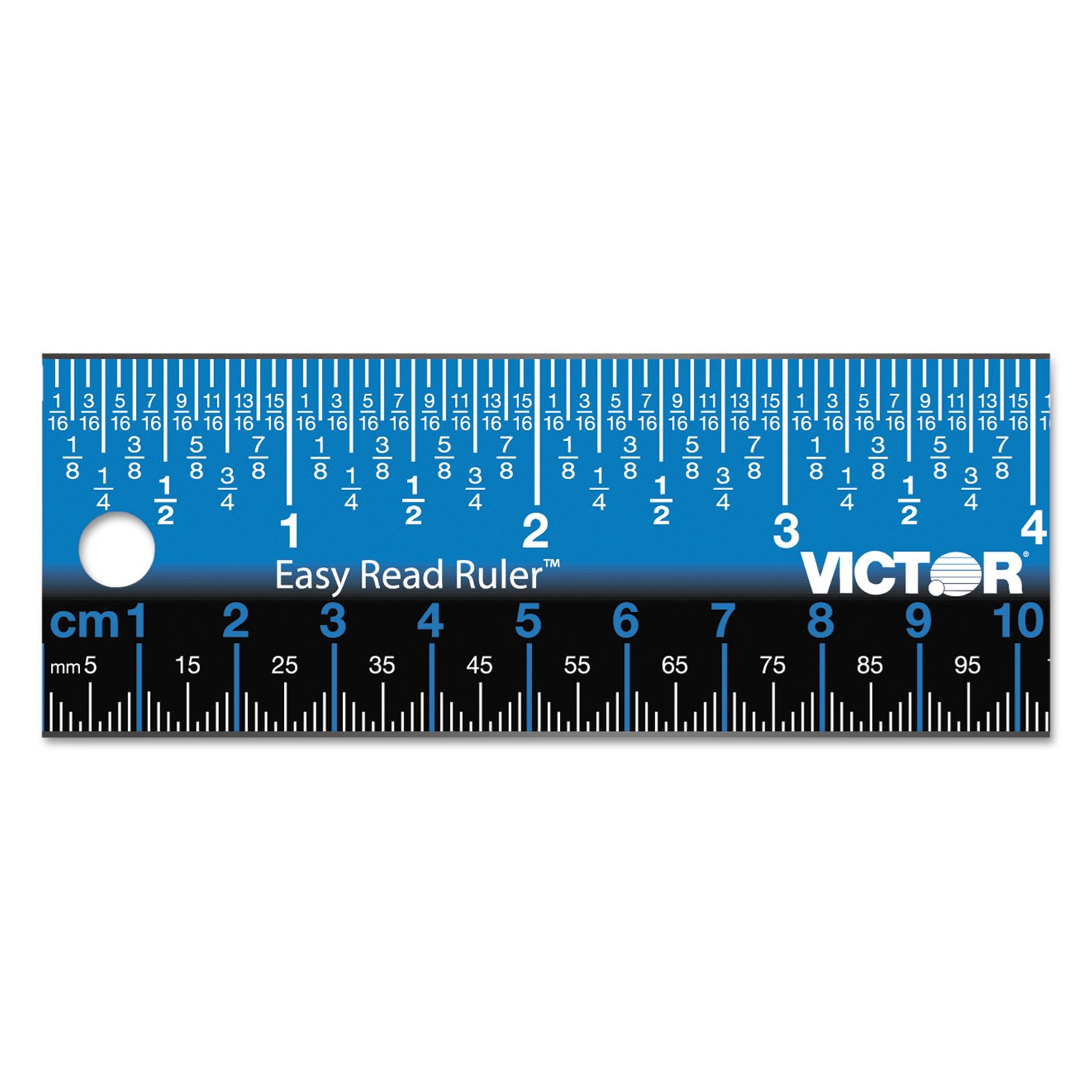 easy read stainless steel ruler standard metric 12 5 long blue round eye supply