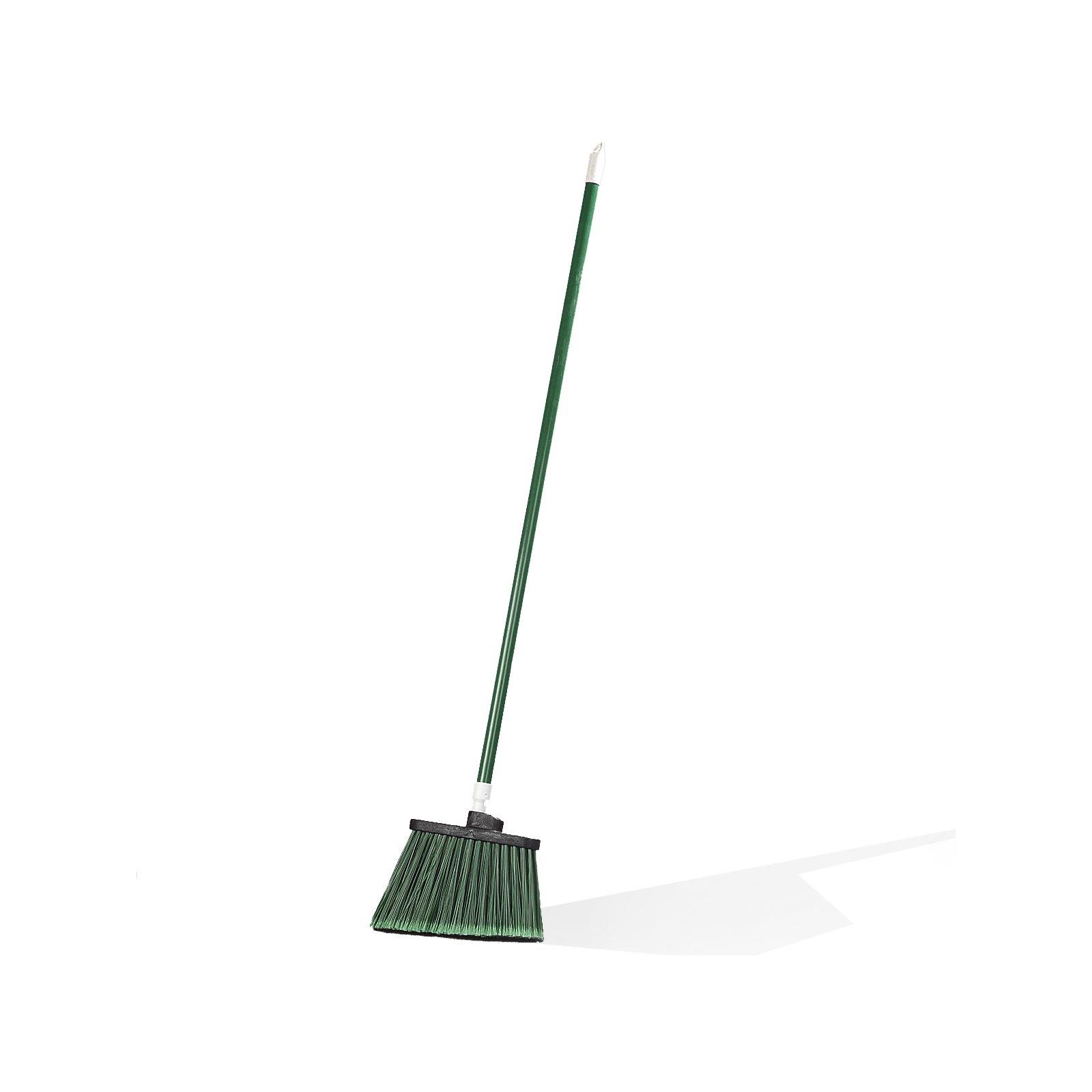 Flagged Bristle Angle Broom with 48" Fiberglass Handle, 56" Overall