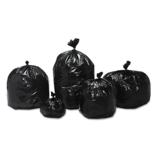 Low-Density Flat-Pack Black Trash Bags, 15 gal, 0.6 mil, 24" x 32", Black (500ea./Case) TB-B33S