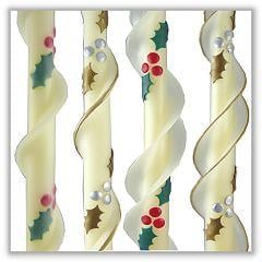 Twisted Beeswax Taper Candles