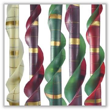 Plaid Double Spiral Beeswax Taper Candles - 7/8 x 12 - Pair - Crafted  Candles