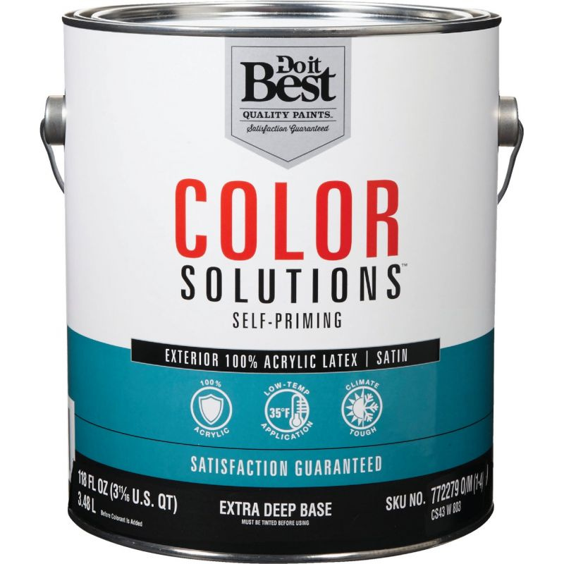 Color Solutions 100 Acrylic Latex SelfPriming Satin Exterior House