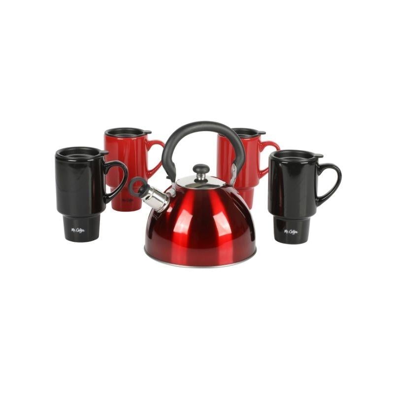 Mr. Coffee 1.8 Quart Morbern Tea Kettle in Red