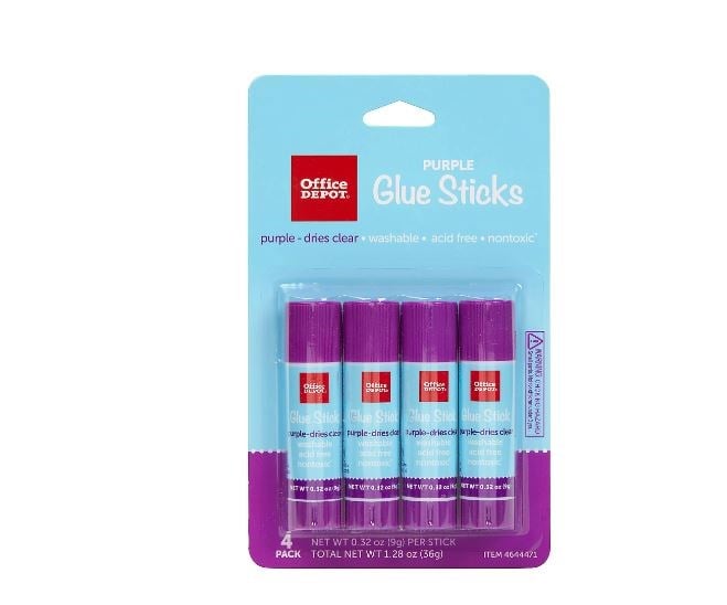 Office Depot Brand Glue Sticks 0.32 Oz Clear Pack Of 12 Glue Sticks -  Office Depot