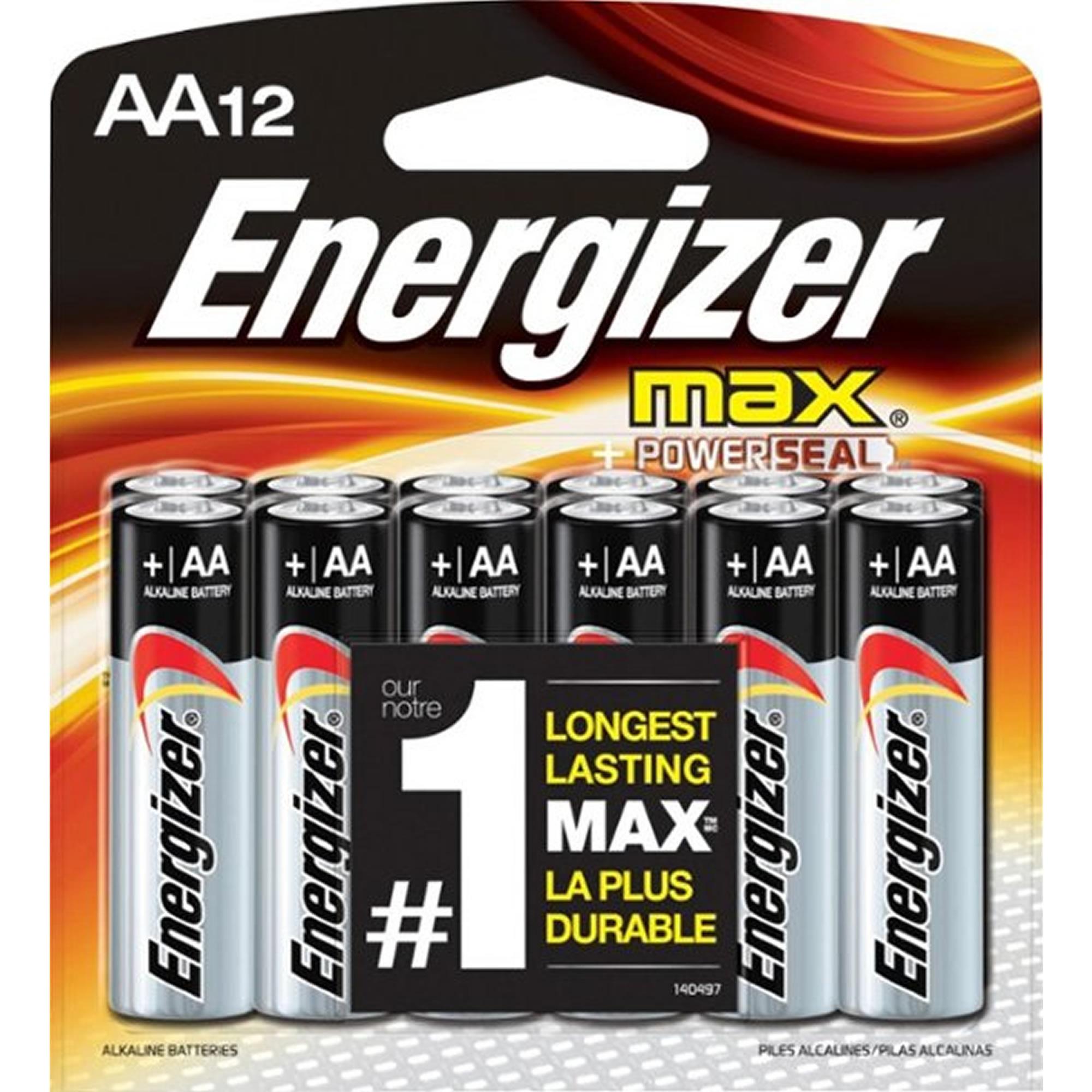 handikap korrelat Suri Energizer AA Batteries, Double A Max Alkaline Battery, 12/Pack - Bluebird  Office Supplies