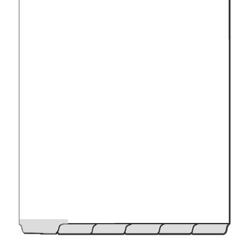 Bottom Blank Tab Divider, Position 16, 8 1/2" x 11" Size, 1/6 Cut, Non