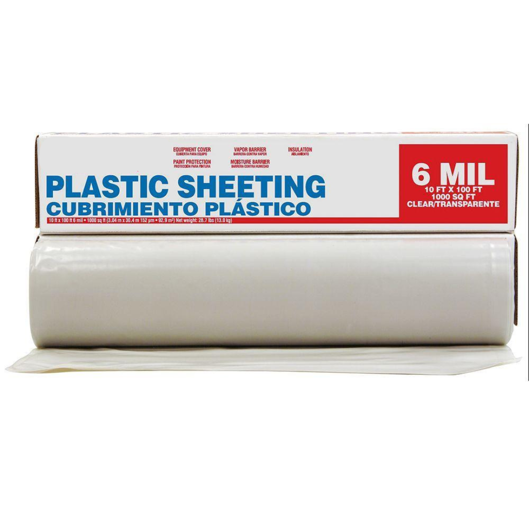 Husky Poly Sheeting Clear Polyethylene 6 Mil 10' X 100', Buy Janitorial  Direct
