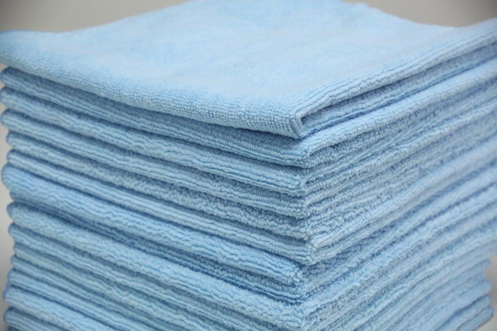16x16 microfiber towels Terry Cloth 12 per pack Blue 1 bag with 12 pieces ... 