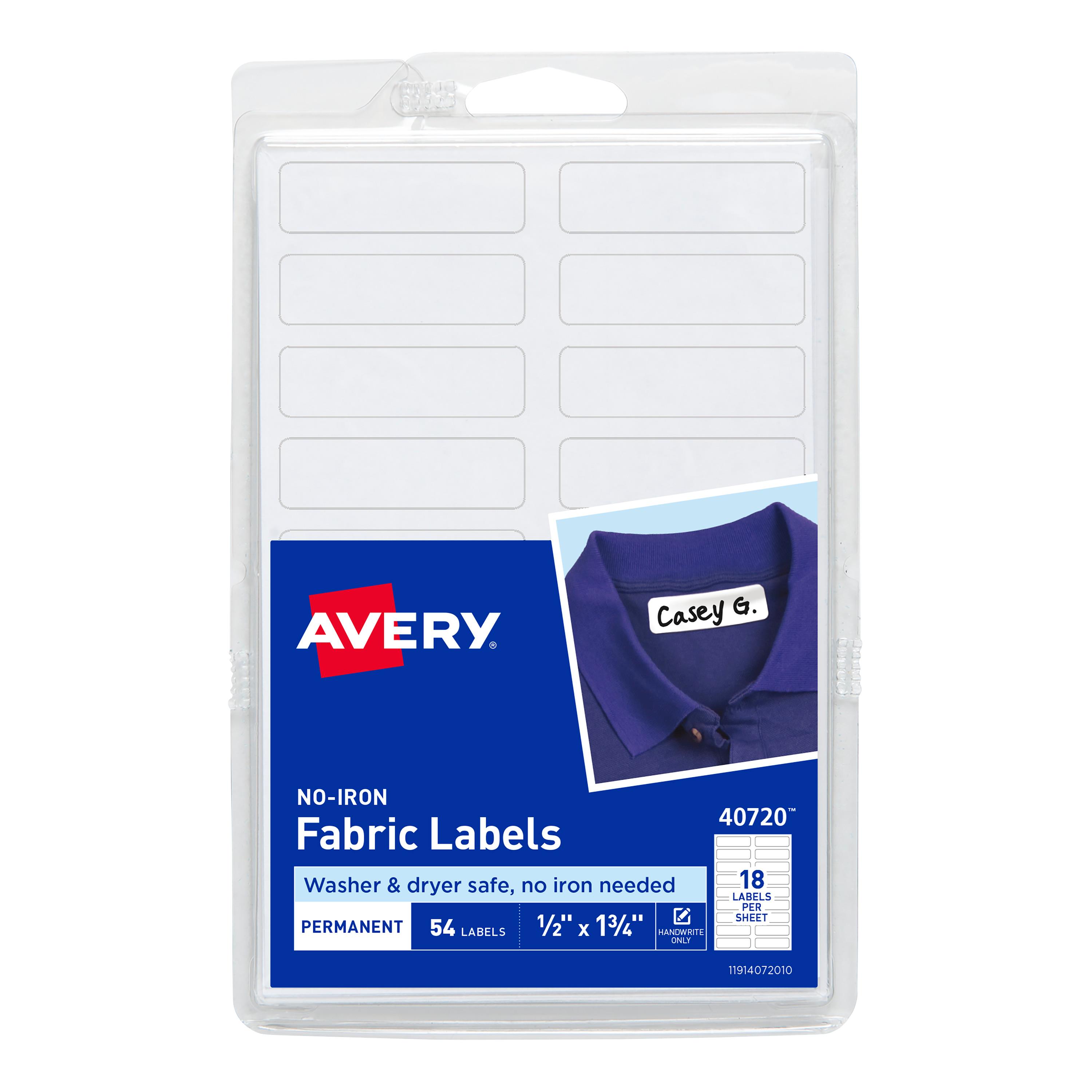 No-Iron Fabric Labels 40720