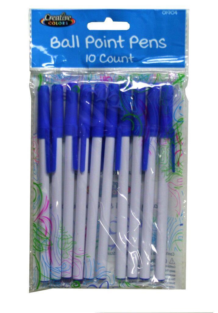 Wholesale BULK Ball Point Stick Pens in Blue FCS01904 in Bulk