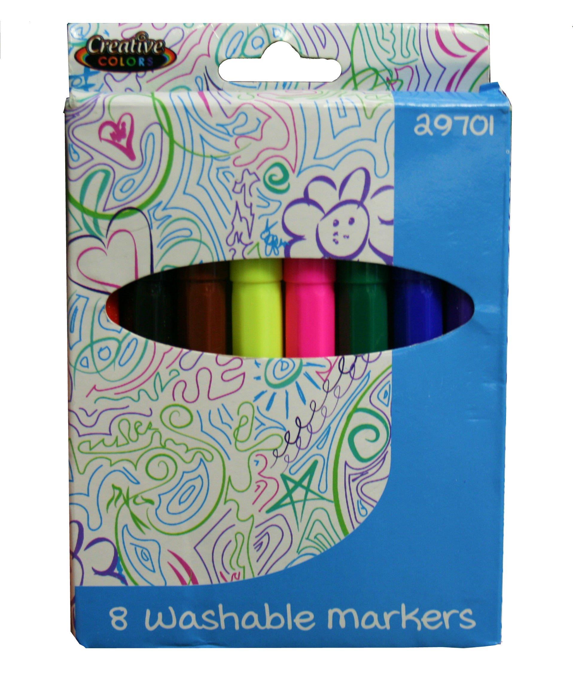 Bulk Washable 8 Count Markers - Broad Tip