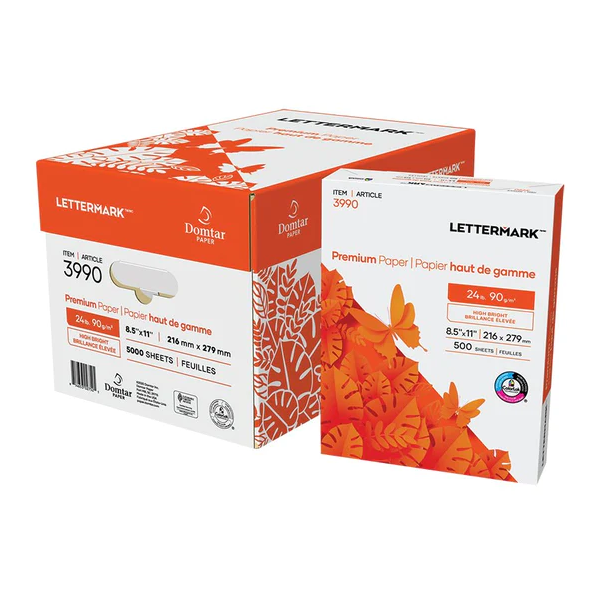Lettermark Premium Copy Paper, 96 Bright, 24lb, 8.5 x 11, Letter Size ...