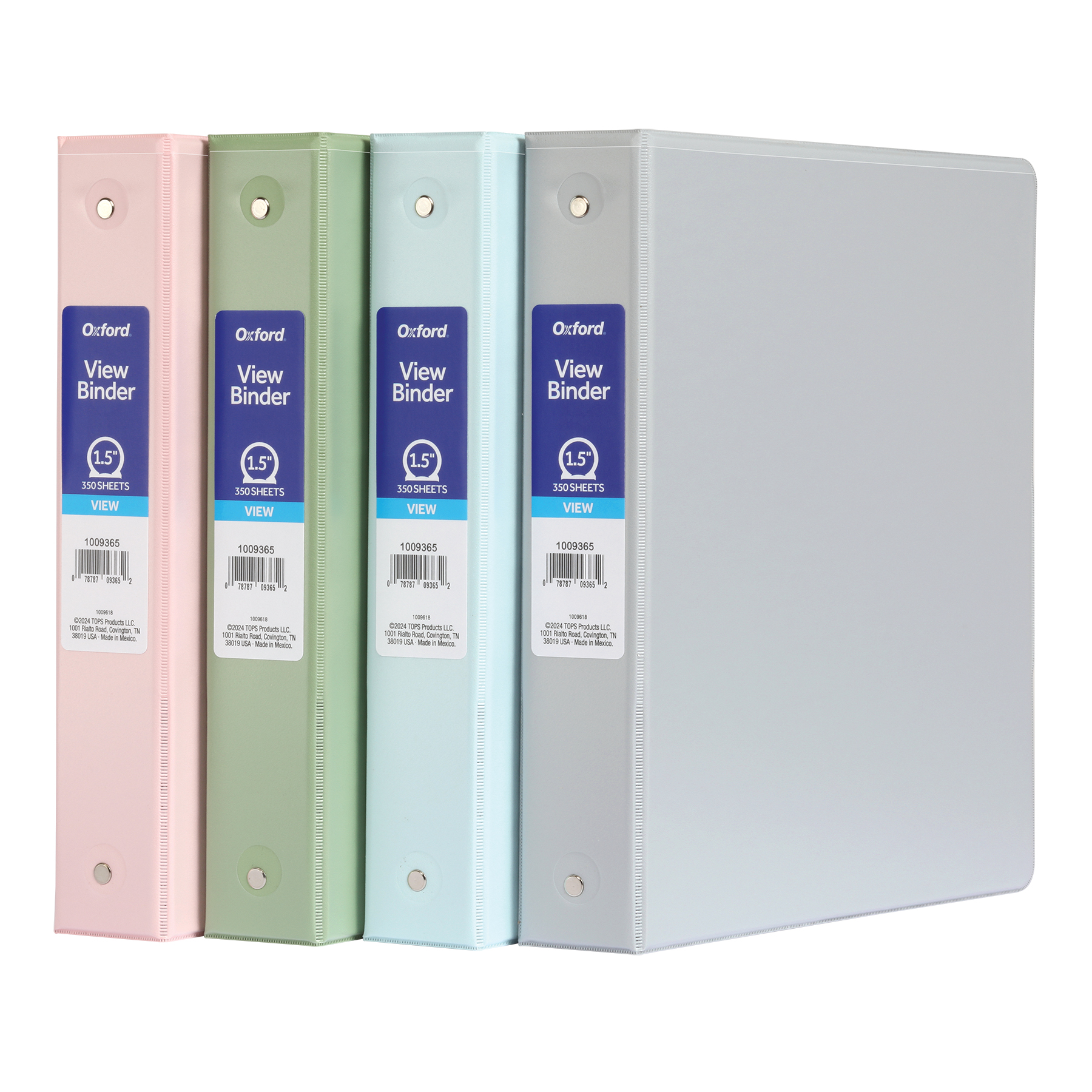 EconomyValue ClearVue Round Ring View Binder, 3 Rings, 1.5