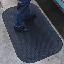 Genuine Joe Anti-Fatigue Floor Mats, Marble Top, 24 Width x 36 Depth x  0.50 Thickness - Gray 