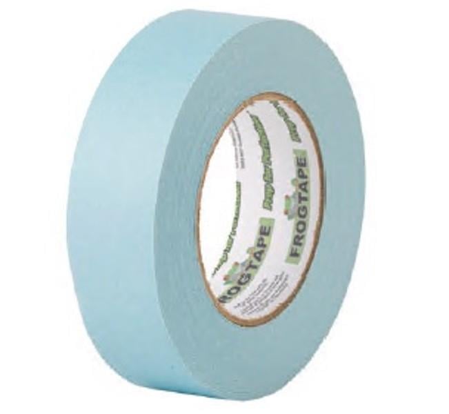 CP 250/FrogTape® 250 Light Blue Performance Masking Tape, 12mm x 55m, 6.4  mil, rubber adhesive, Light Blue color, Case (96 Rolls)