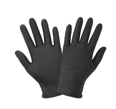 Tractor Tread Pattern Panther-Guard Heavyweight Nitrile, Powder-Free,  Industrial-Grade, Black, 6-Mil, 9.5-Inch Disposable Gloves, Xtra-Large,100/ box