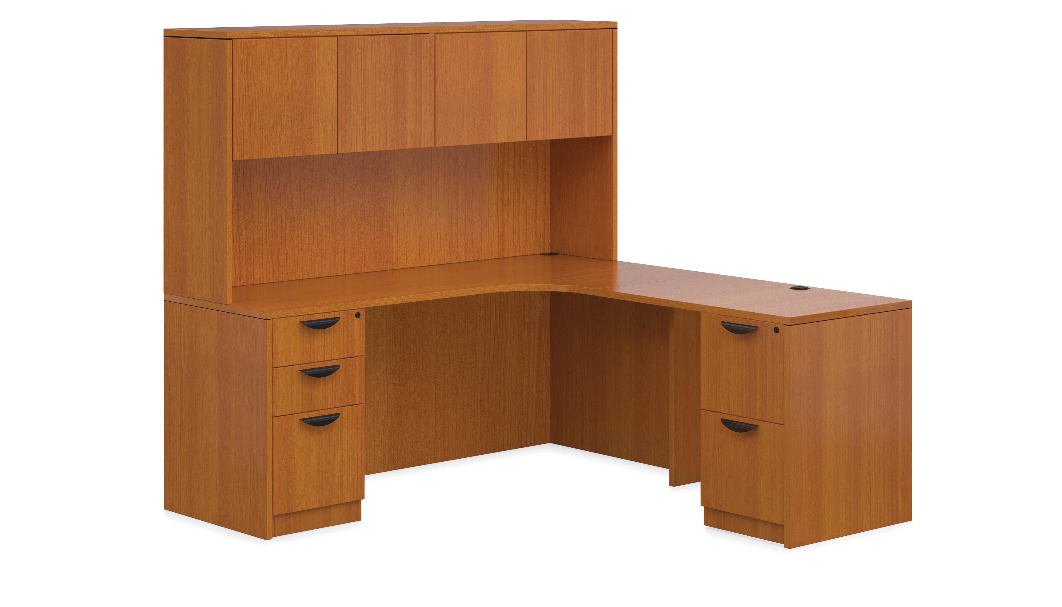 Offices To Go L Shaped Desk W A Credenza With Corner Extension W A