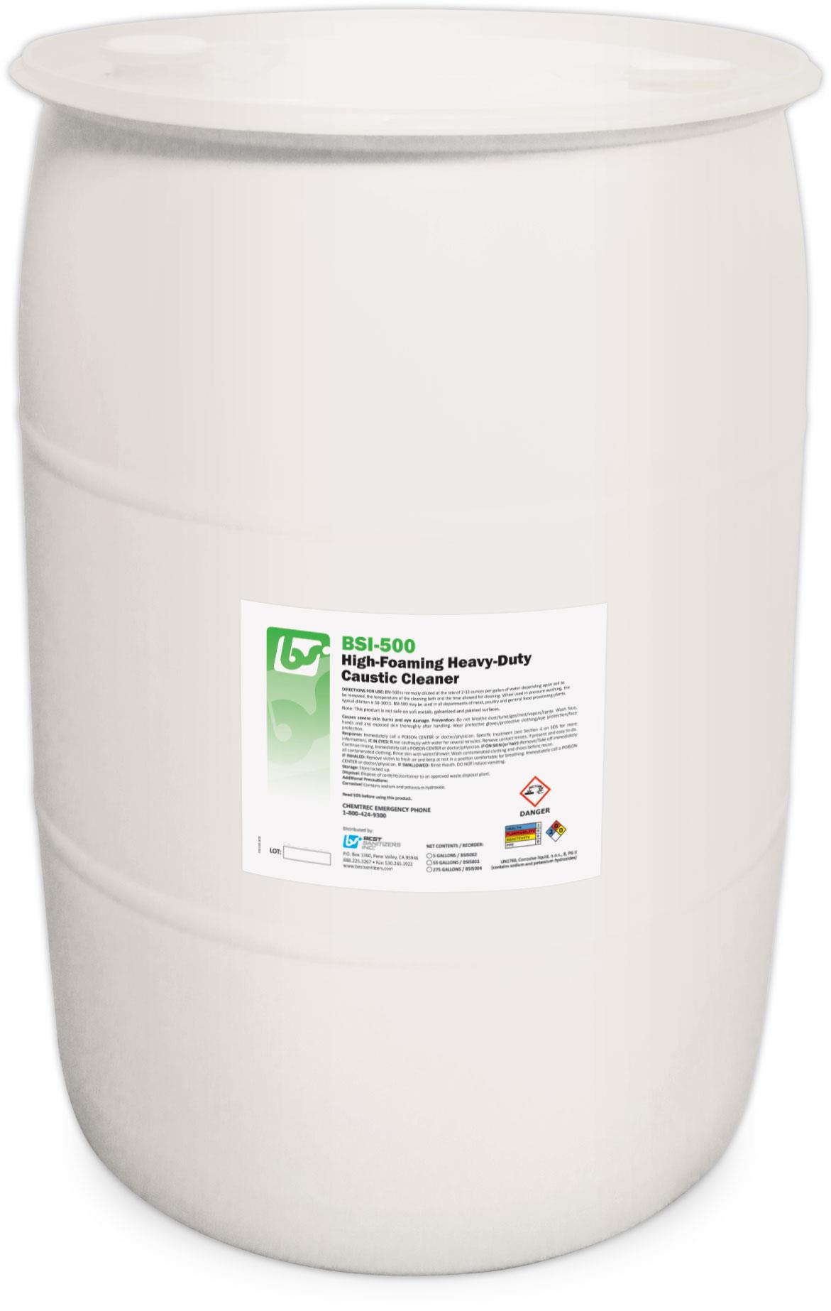BSI500 High Foaming HeavyDuty Caustic Cleaner 55 gallon drum