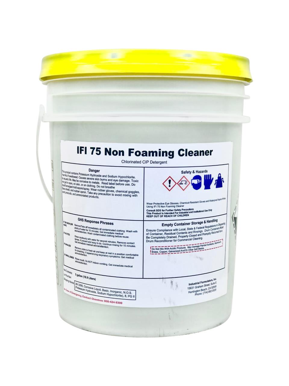 IFI 75 NonFoaming Cleaner 05 Gallon/Pail