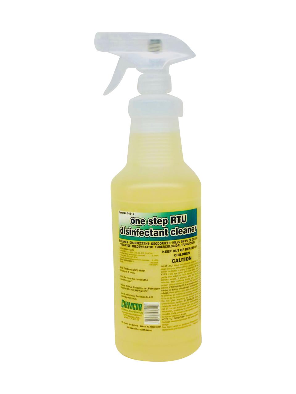 Lemon One Step RTU Disinfectant Cleaner - 12 Quart/Case