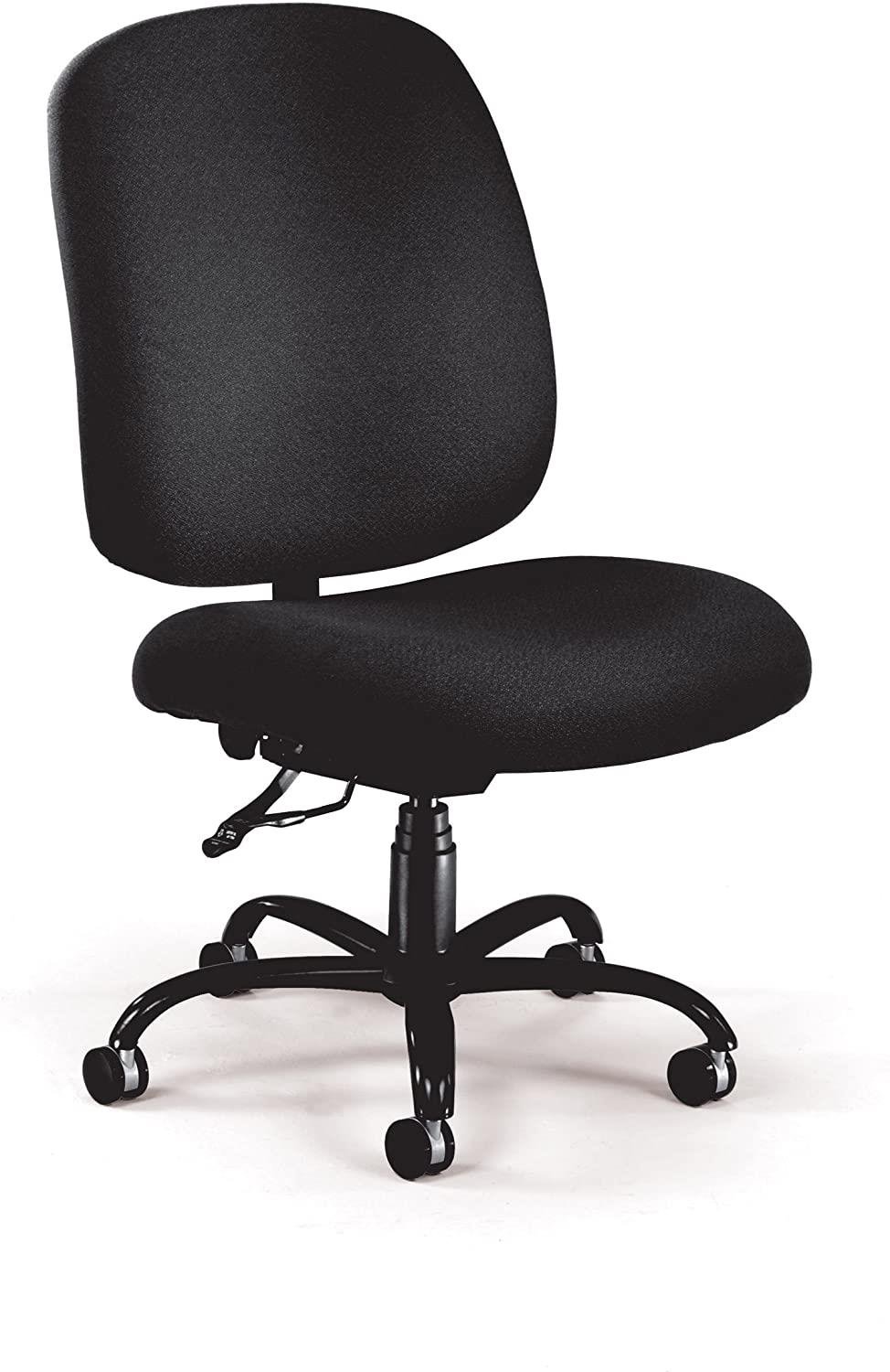 OFM Model 700 Big and Tall Fabric Mid Back Armless Swivel Task