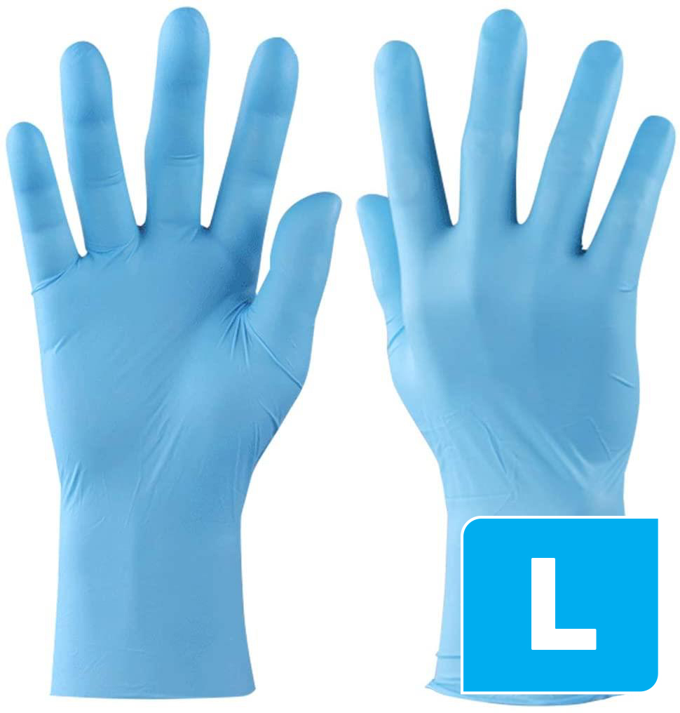 Nitrile Gloves Large Size 100/Bx ICC Business Products