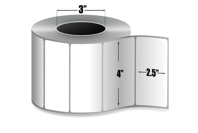 4" width x 2-1/2" height , TT label - ICC Business Products