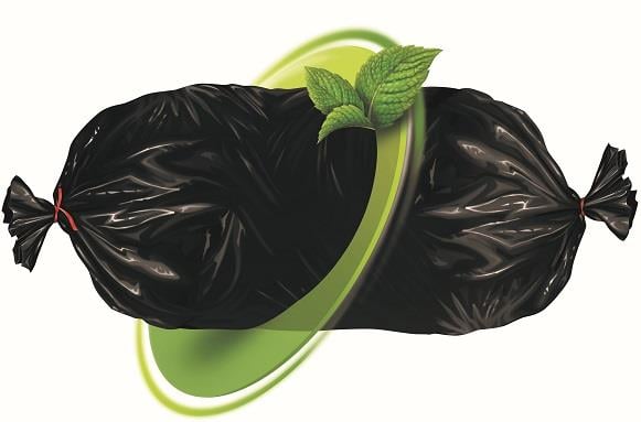MINT-X, 38 gal Capacity, 33 in Wd, Rodent-Repellent Recycled Trash Bag -  14X377