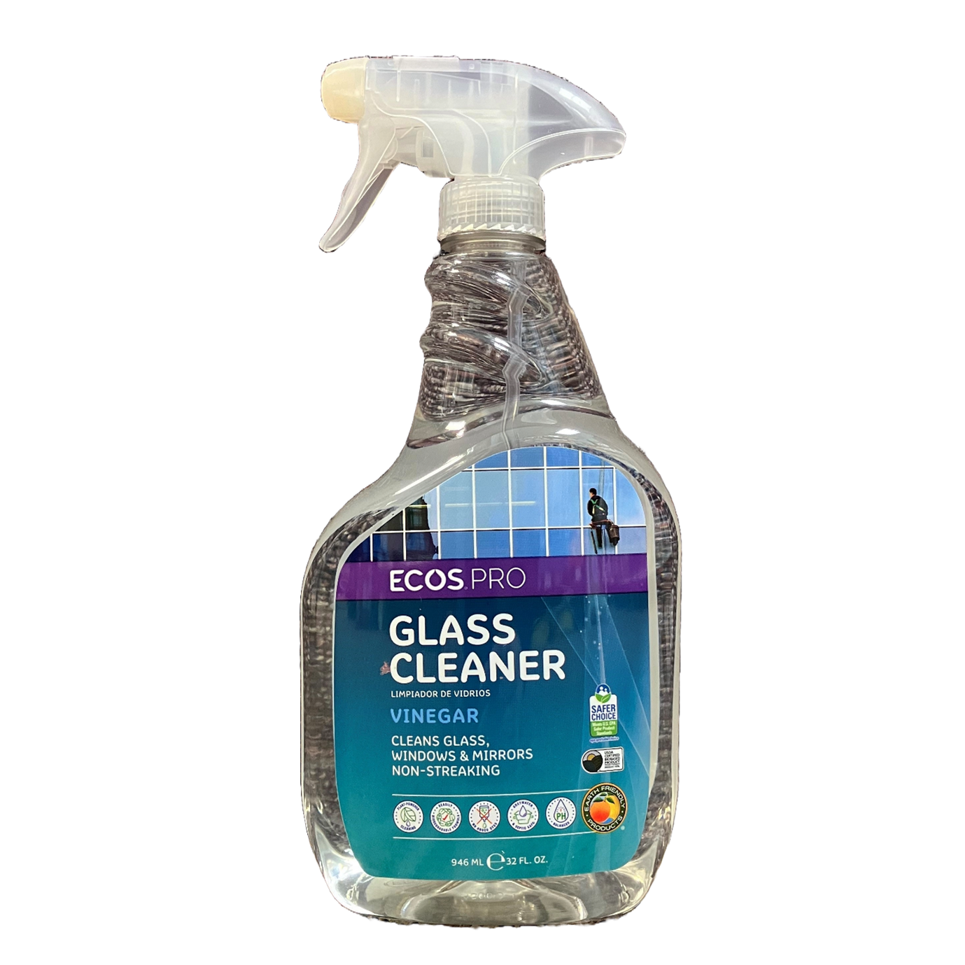 Ecos Pro Vinegar Glass Cleaner, 32 oz, Each