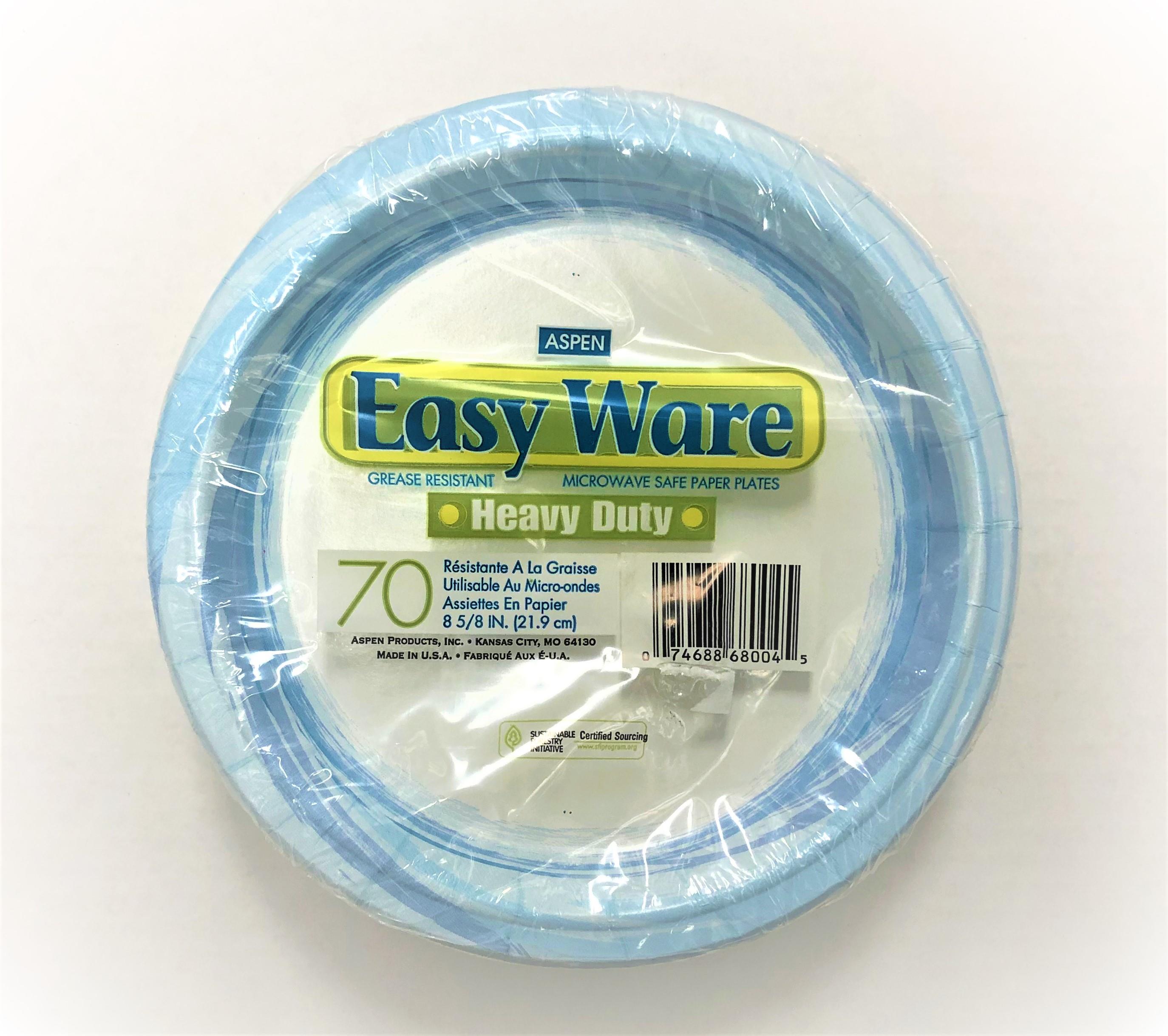 Easy Ware 9 Heavy Duty Coated Paper Plates, 70/Pack - mastersupplyonline