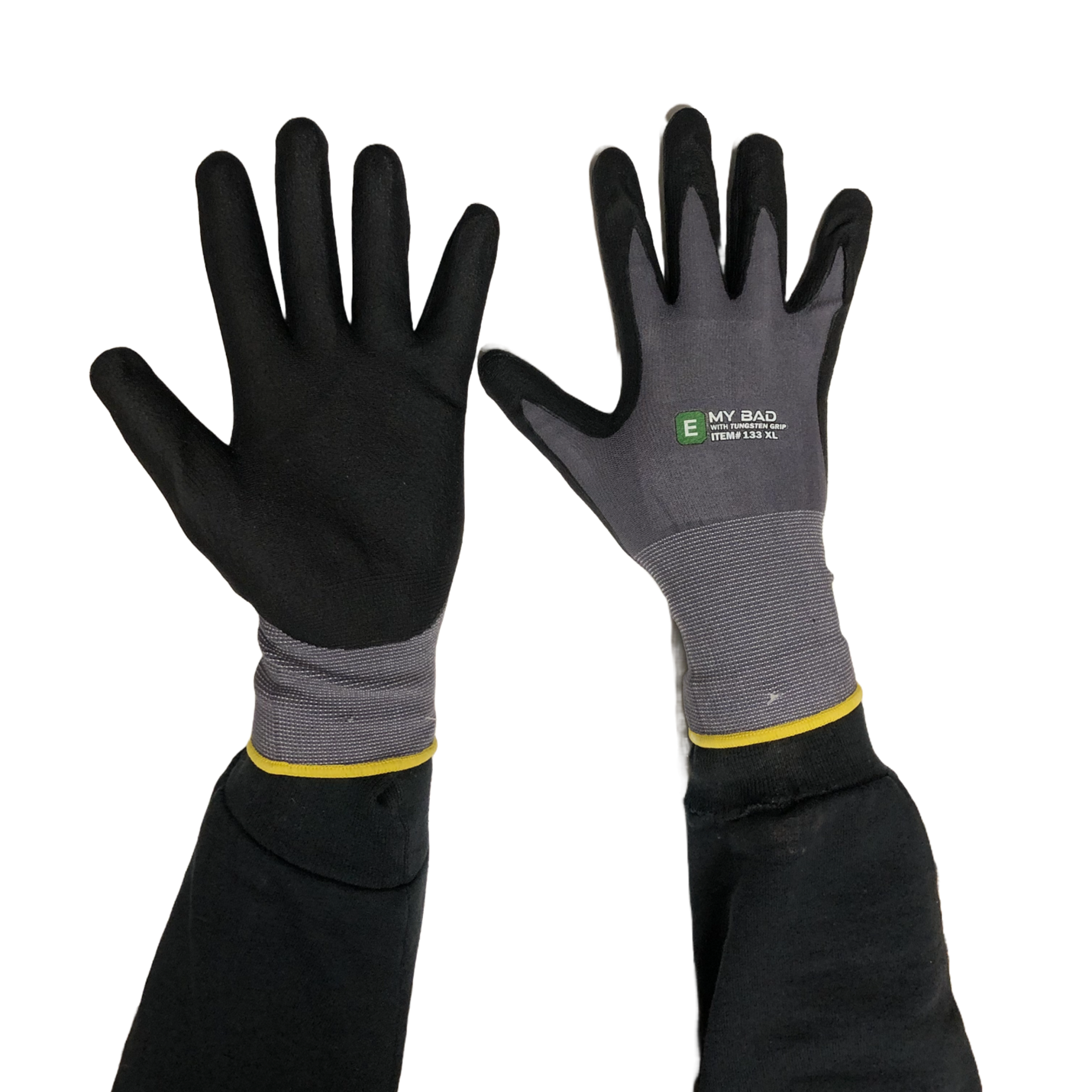 PRO-SAFE - Work Gloves: X-Large, Nitrile-Coated Nylon, General