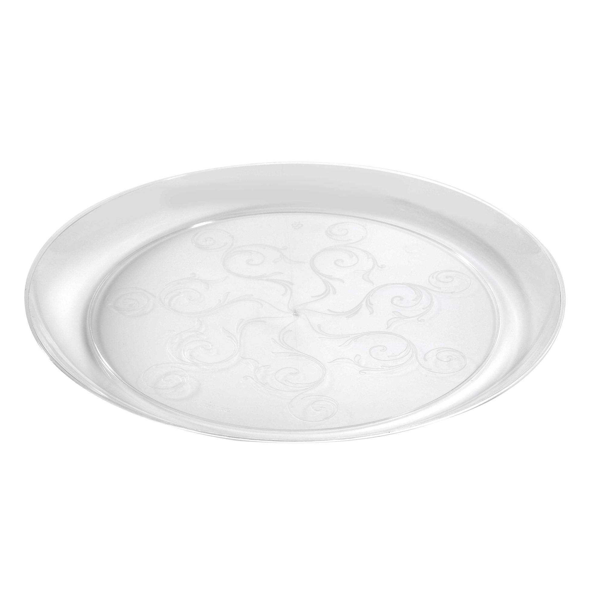 Savvi Serve 9" Scrollware Clear Hard Plastic Plates, 240/Case ...