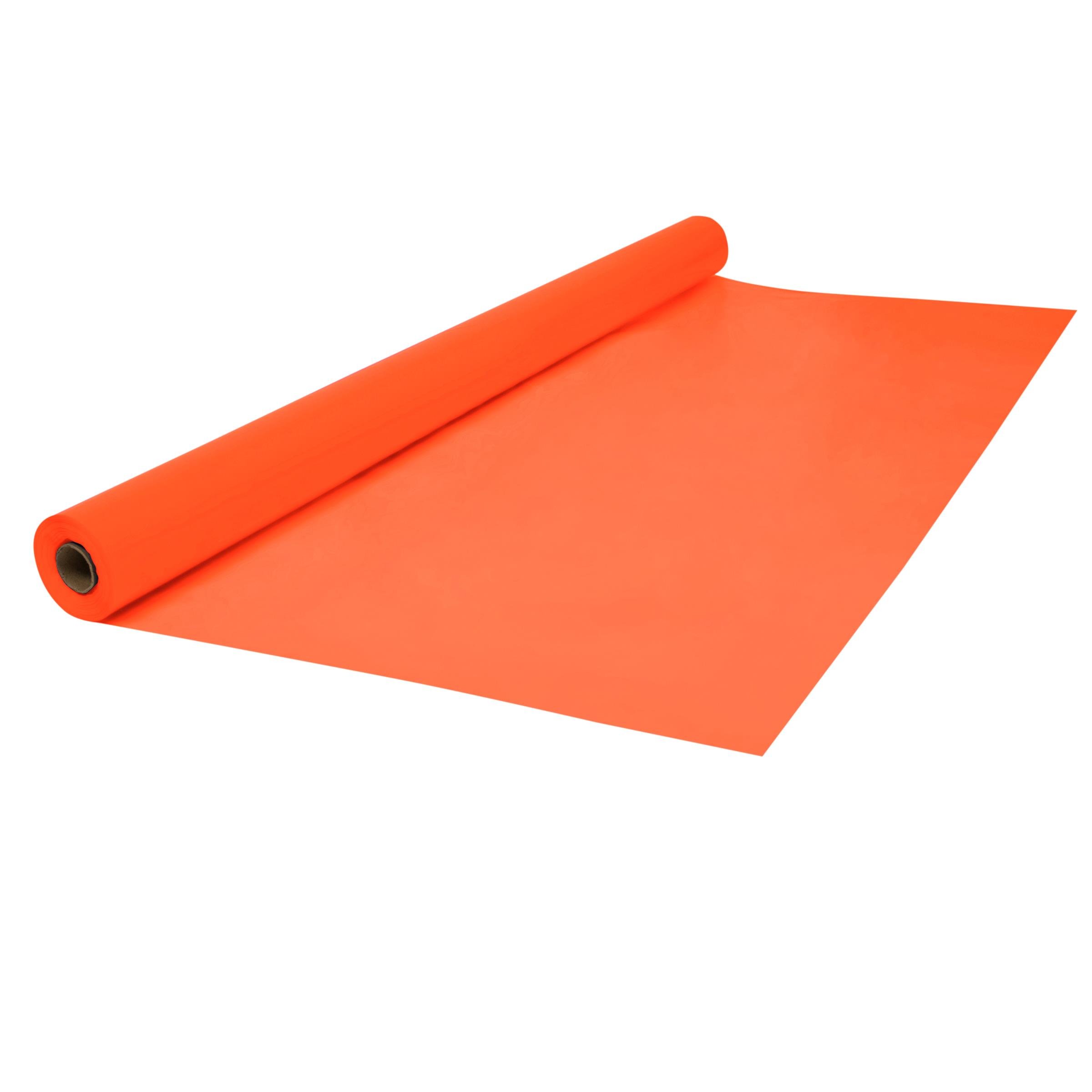 Orange Plastic Roll Table Cover, 40