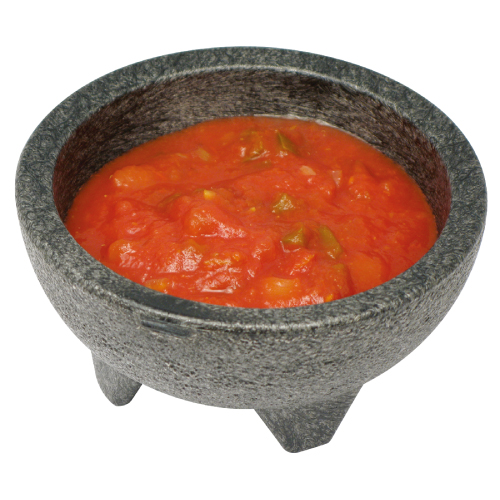 Border Merchant Red Plastic Molcajete Salsa Bowl - 7 Inch, 45 Oz Capacity, With Clear Lid