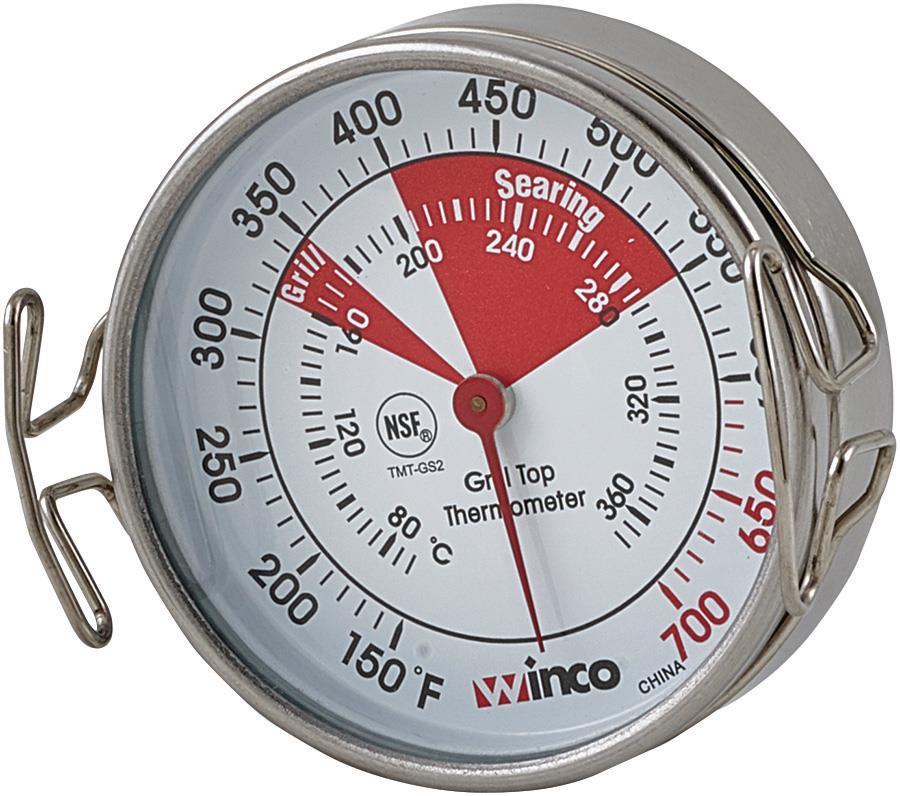 CDN Grill Surface Thermometer, Silver