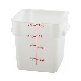 SR 12 oz. Rectangular White Plastic Container Set (818) - 150/Case