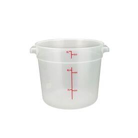 Choice 4 Qt. Translucent Round Polypropylene Food Storage Container and Lid