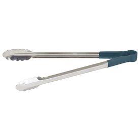 Silicone Grip Utility Tongs with Lock Clip, Stainless Steel
