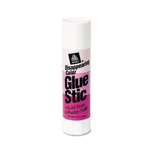 Bulk Purple Glue Stick, Disappearing Color 1.27Oz: Avery 00226 (48