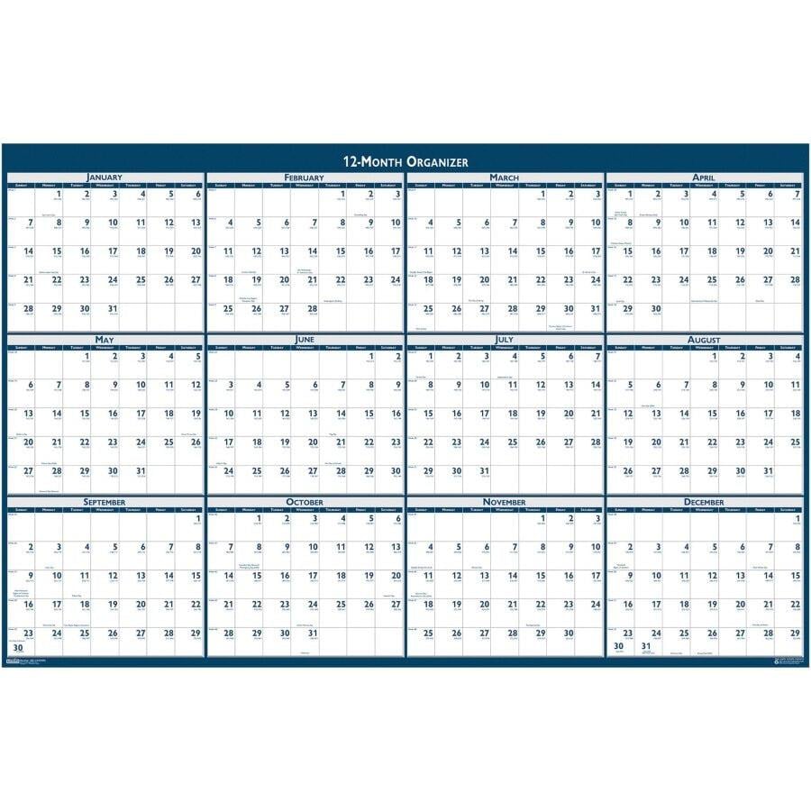 Bulk 2022 Vertical/Horizontal Laminated Calendars HOD3961 (12 Wall