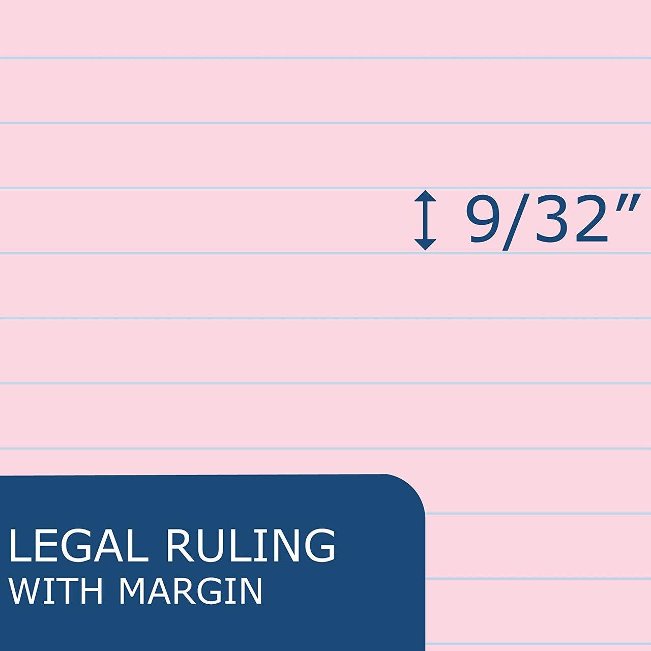 Bulk Pink Legal Pad, Enviroshades Design 8.5x11.75, 50 Sheets