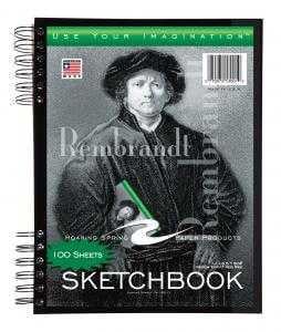 Roaring Spring Sketch Book, 60-lb Drawing Paper Stock, Rembrandt Photography Cover, (100) 11 x 8.5 Sheets,12/CT - ROA53101CS
