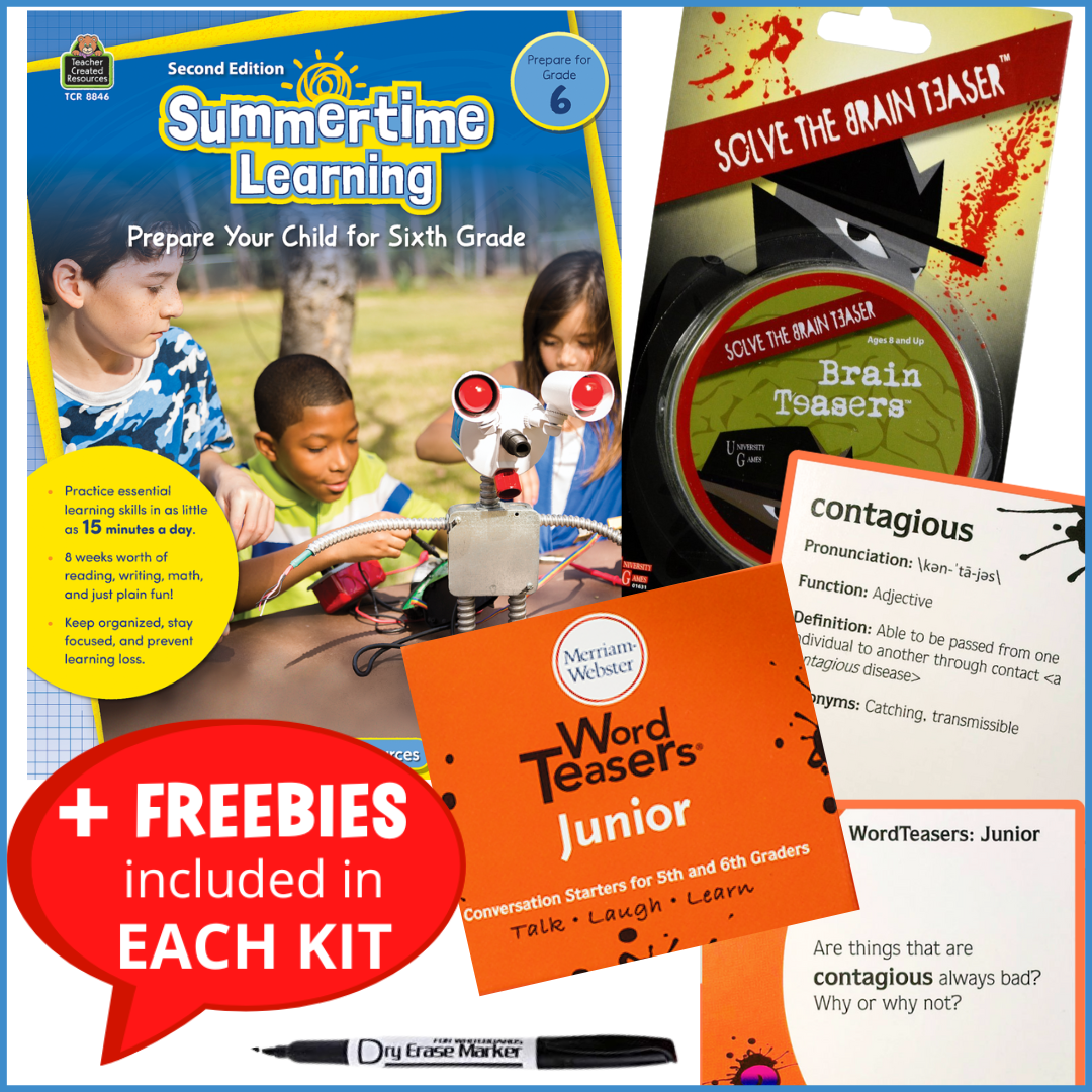 Summer Learning Kit - 5th to 6th Grade - The School Box Inc